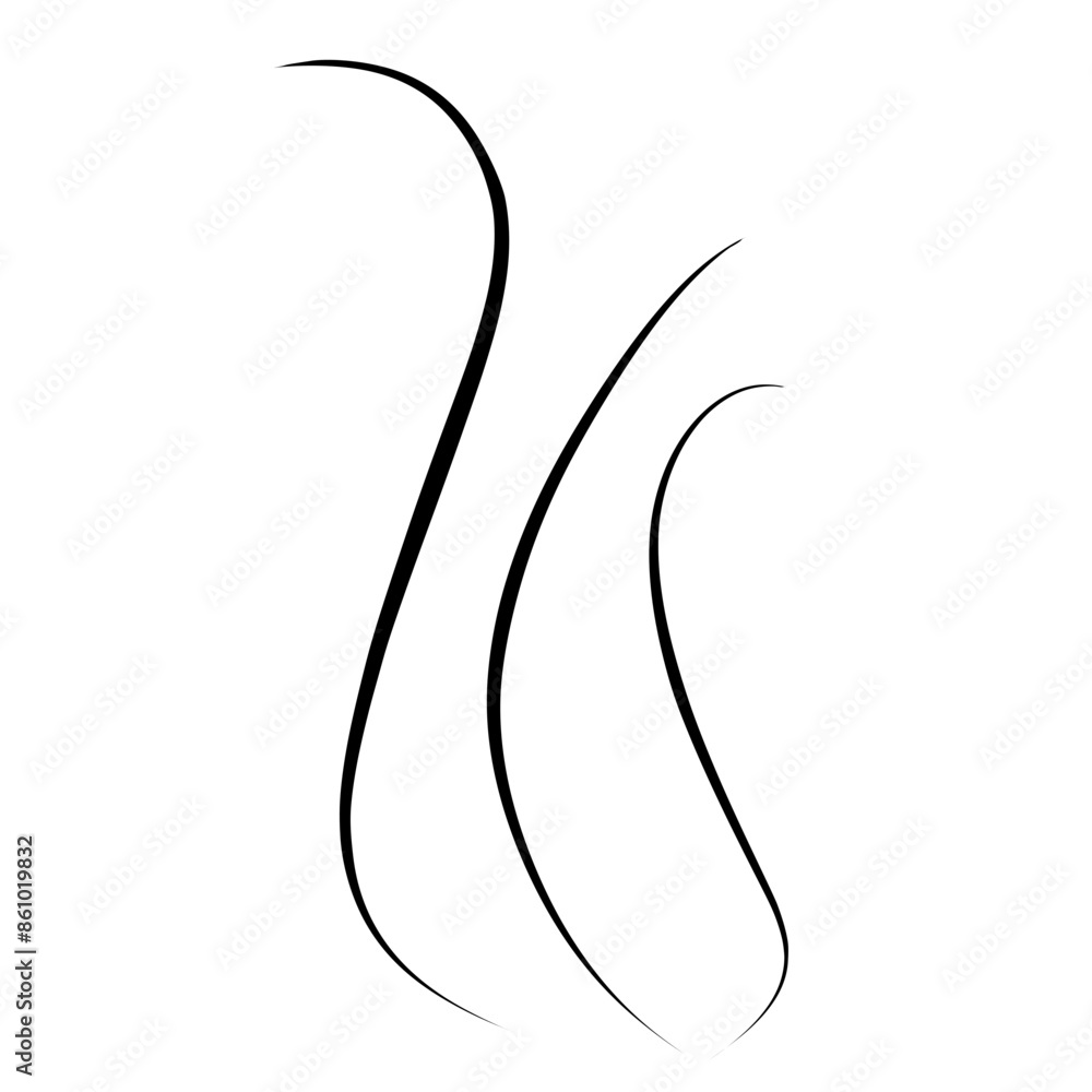 Hand drawn fire steam. smooth aroma smoke, vector hookah clouds, incense comic steams waves Hand drawn fire steam. smooth aroma smoke, vector hookah clouds, incense comic steams waves