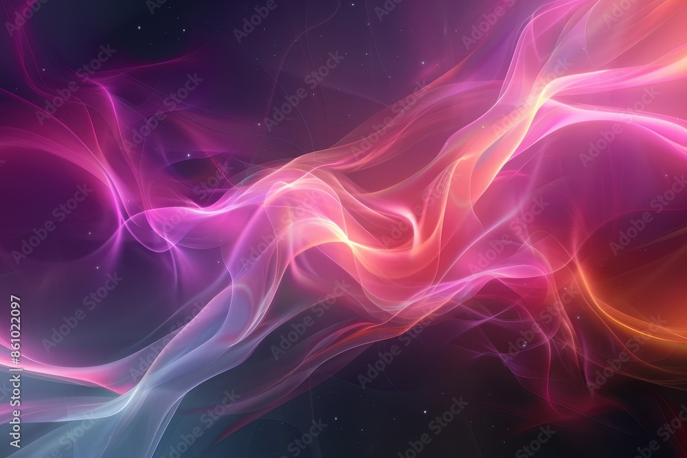 Obraz premium Abstract Cosmic Dance of Light and Color