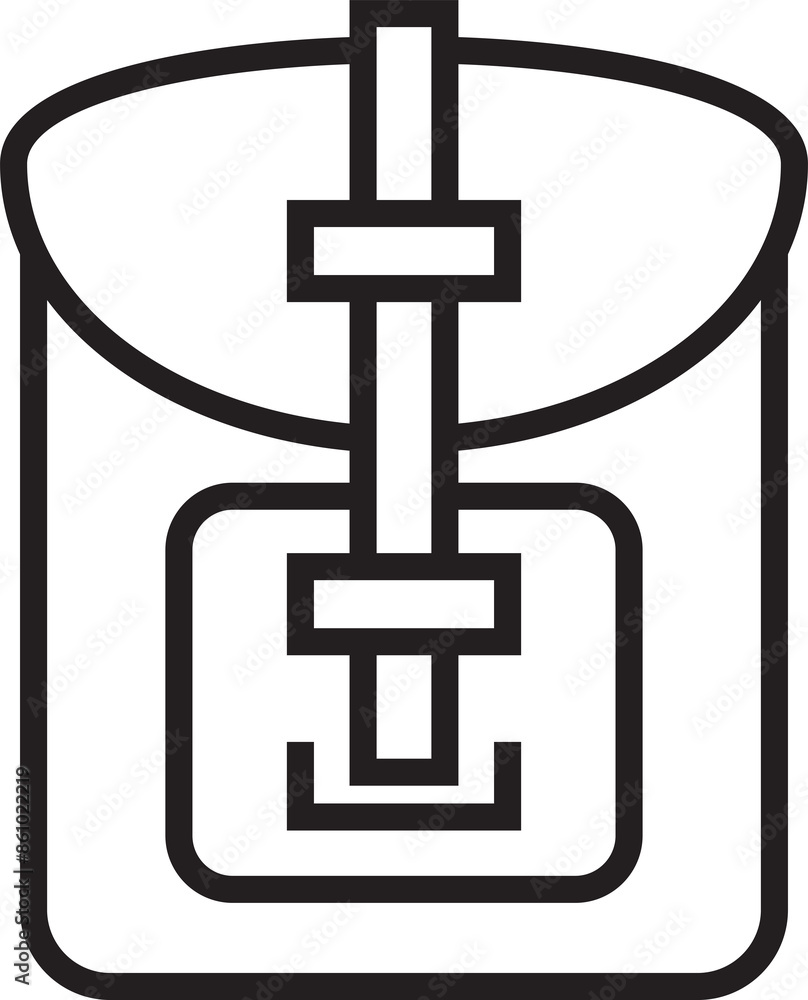 Schoolbag Line Icon Schoolbag Line Icon