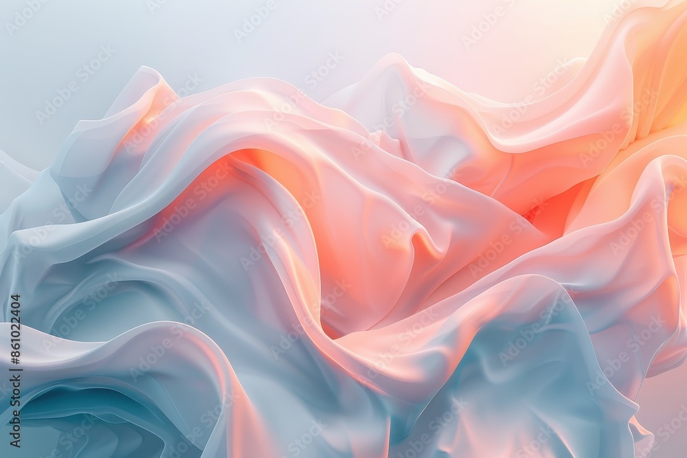 Obraz premium Abstract Draped Fabric in Soft Tones