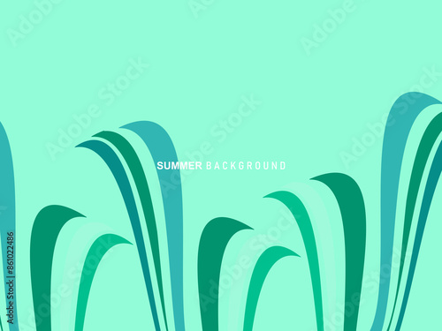 Unique artistic summer card with multicolored background, shapes and geometric elements in memphis style. Abstract design card perfect for prints, flyers, banners, invitations, charters, etc.