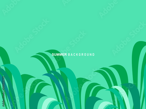 Unique artistic summer card with multicolored background, shapes and geometric elements in memphis style. Abstract design card perfect for prints, flyers, banners, invitations, charters, etc.