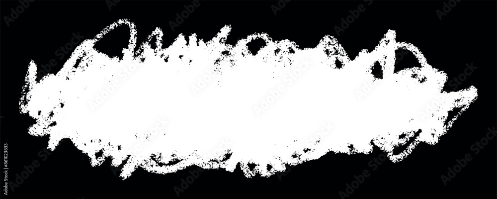 Obraz premium White scribble frame. Artistic design element, box. Brush stroke, brush, line, grunge, chalk. Vector illustration. Freehand drawing.