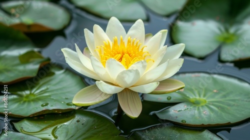 Wallpaper Mural White Water Lily in Bloom Torontodigital.ca