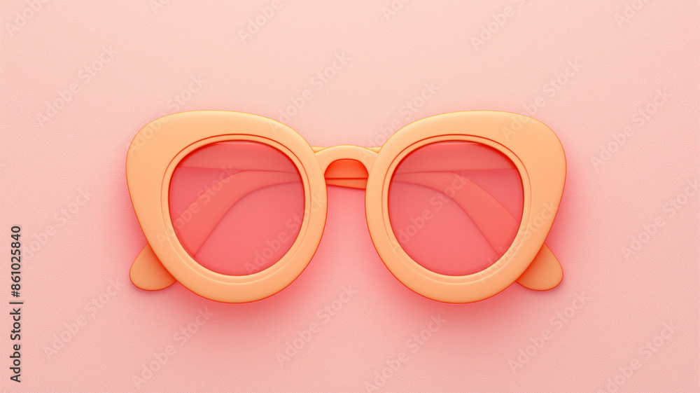 Cartoon 3D smiling face sunglasses Cartoon 3D smiling face sunglasses