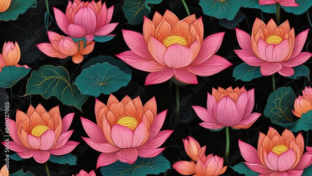 lotus flower pattrent lotus flower pattrent