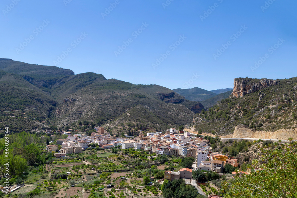 Fototapeta premium Panoramic view of Sot de Chera. Valencia, Spain.