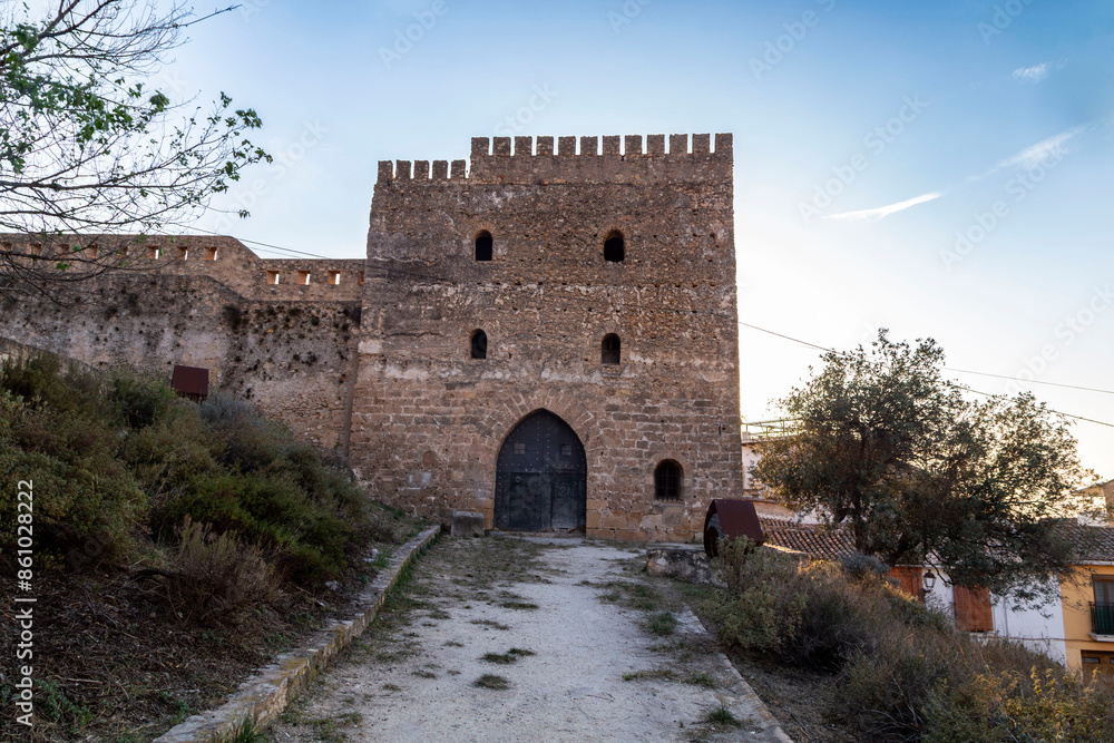 Obraz premium Gate in the wall of Xativa. Valencia, Spain.
