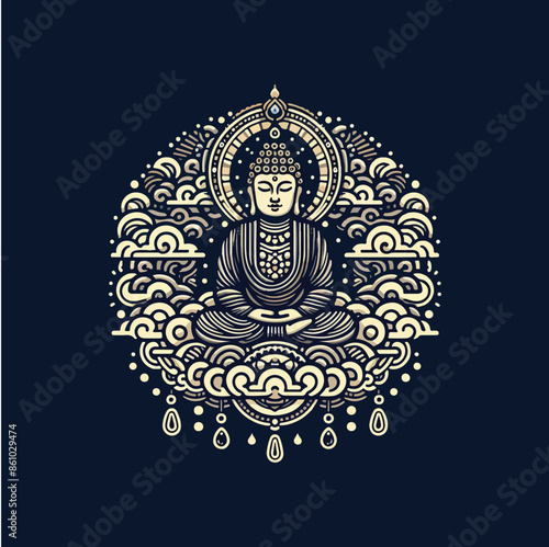 design vector template illustration of buddha