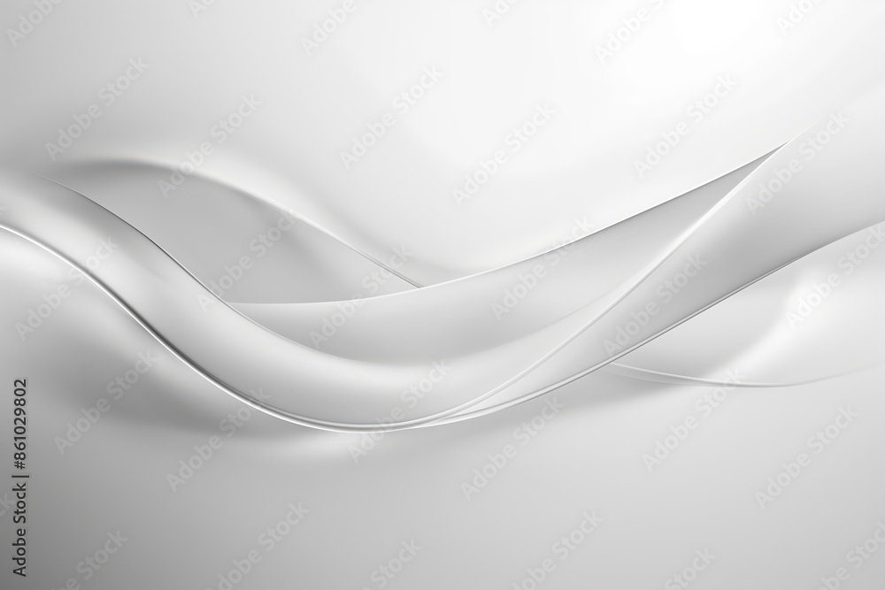 Fototapeta premium Abstract smooth silver gray wave motion background design