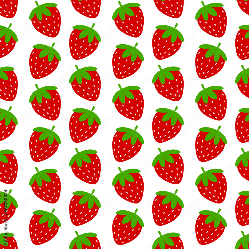 seamless pattern with red strawberries seamless pattern with red strawberries