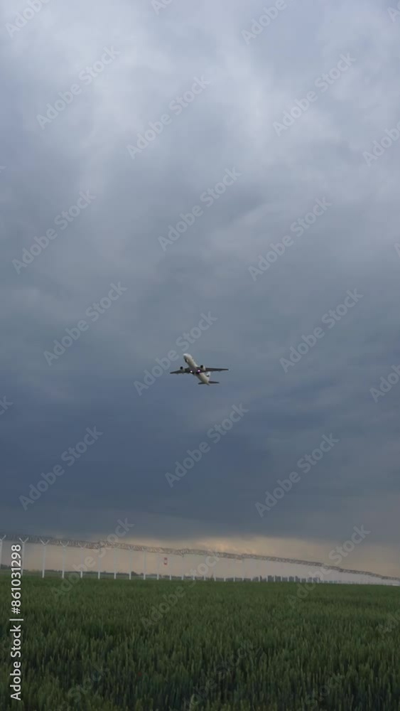passenger plane flying low vertical video passenger plane flying low vertical video