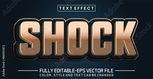 Shock font Text effect editable
