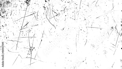 Old wall with scratches and damage. Grunge background black and white. Distressed black sketch texture. Distress Overlay Texture. 