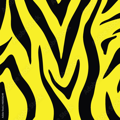 Bold zebra stripes in yellow and black