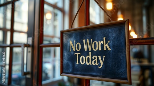 No Work Today Sign