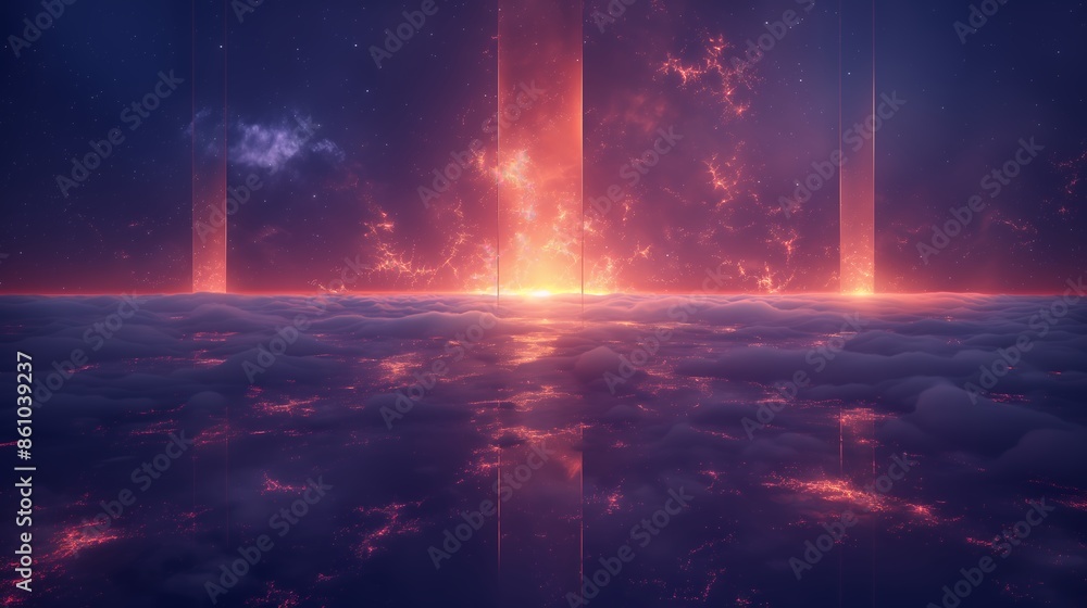 Fototapeta premium Futuristic Sci-Fi Horizon