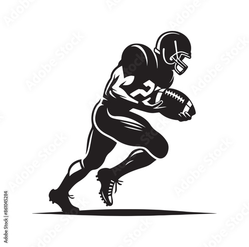 AMERICAN FOOTBALL SILHOUETTE vector illustration