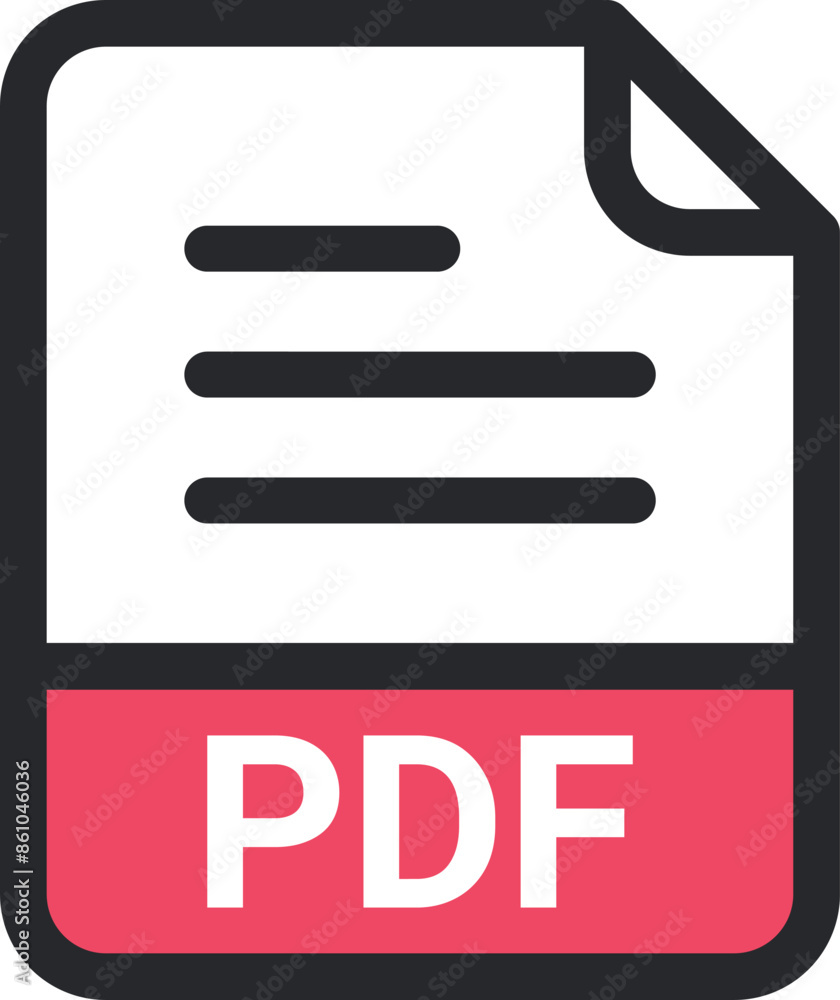 Pdf file icon vector. symbol, sign, extension, format Pdf file icon vector. symbol, sign, extension, format
