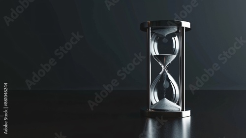 hourglass on dark background