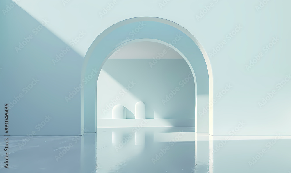 Fototapeta premium white room with door