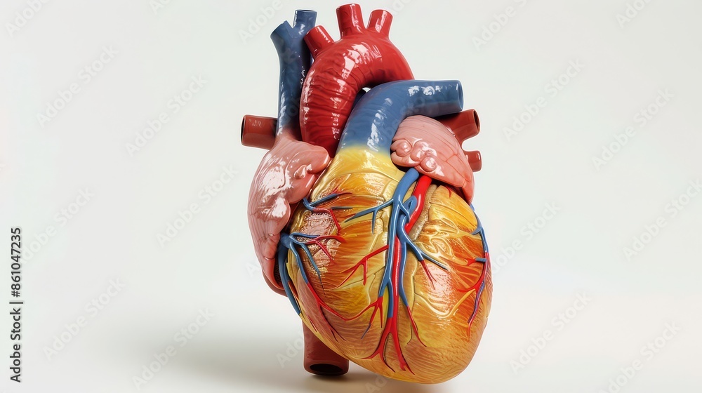 Naklejka premium Anatomical Model of the Human Heart