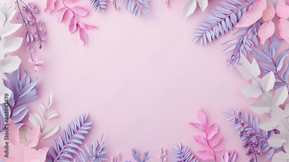 custom made wallpaper toronto digitalColorful heather flower papercraft background with copyspace
