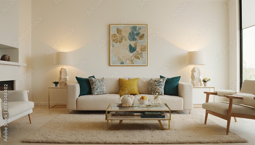 Fototapeta premium Living room of modern home