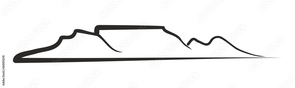 Obraz premium Table Mountain Illustration