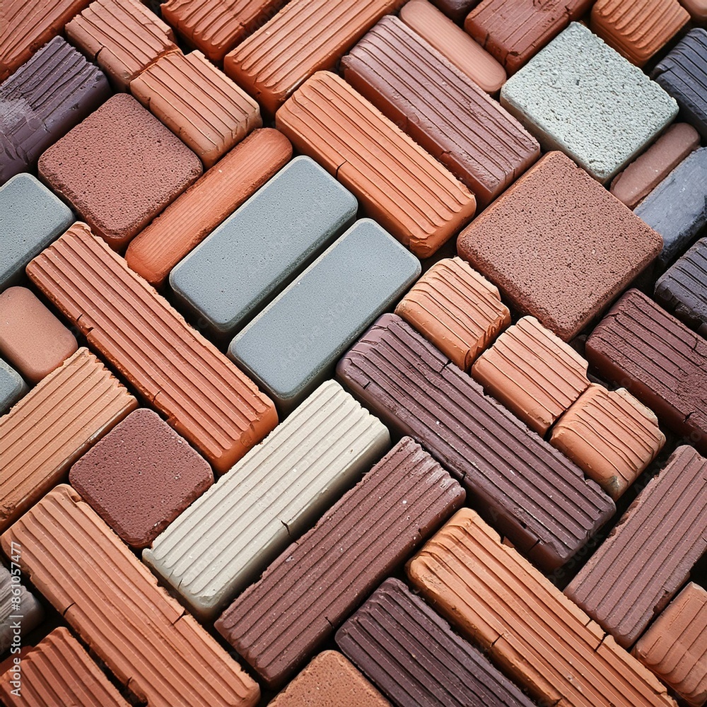 Footpath bricks pattern background. top view Footpath bricks pattern background. top view