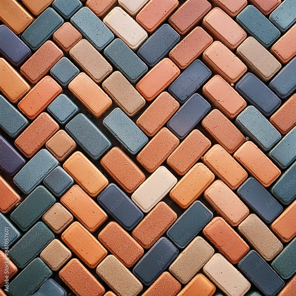 Footpath bricks pattern background. top view Footpath bricks pattern background. top view