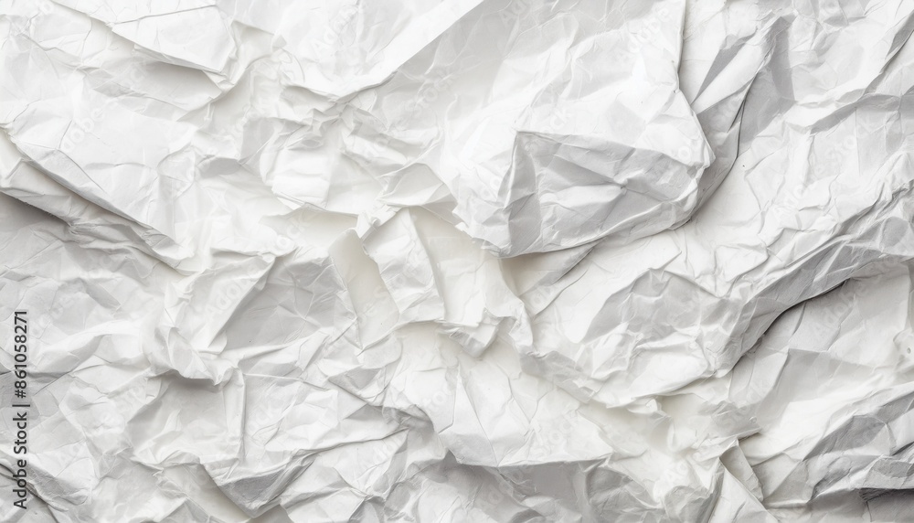 Obraz premium crumpled white paper texture background