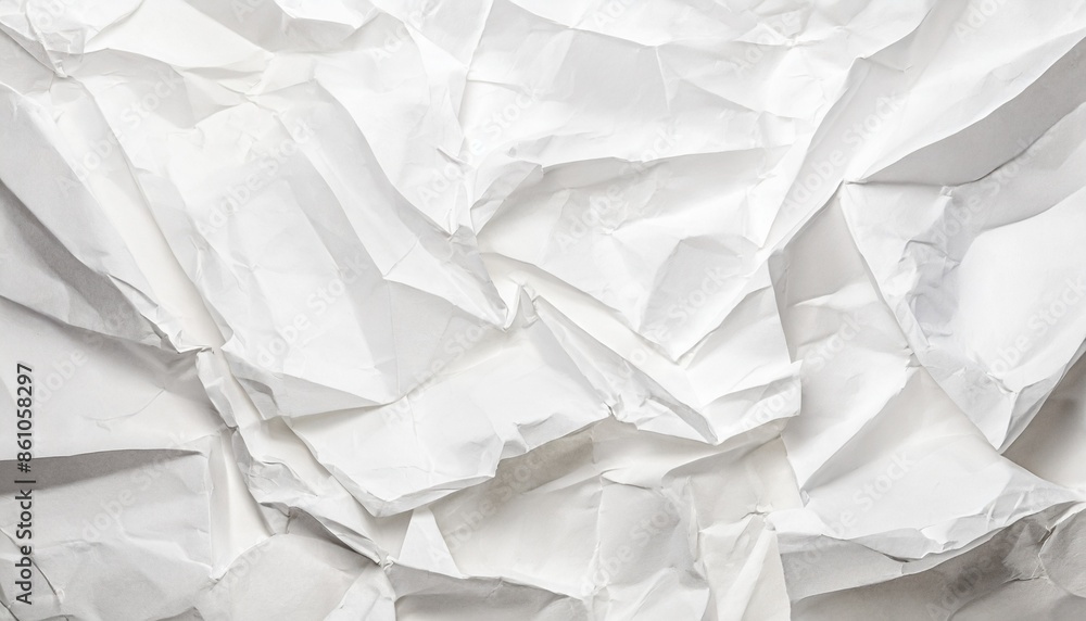 Obraz premium crumpled white paper texture background