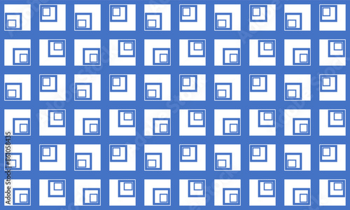 Two tone Blue white striped cross background, Two tone blue grid rectangle, illustration vector image design for fabric printing, repeat pattern
