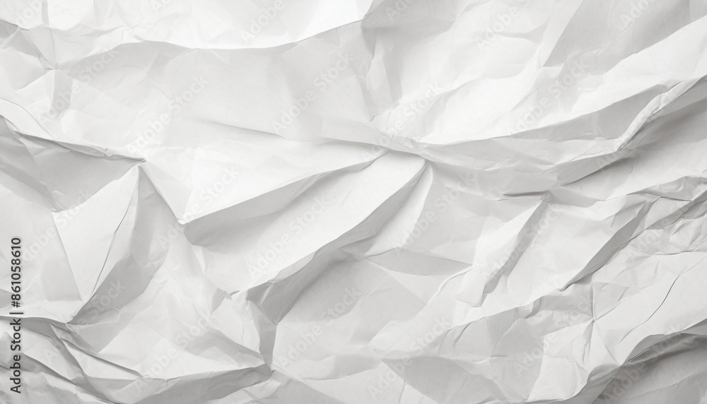 Fototapeta premium crumpled white paper texture background