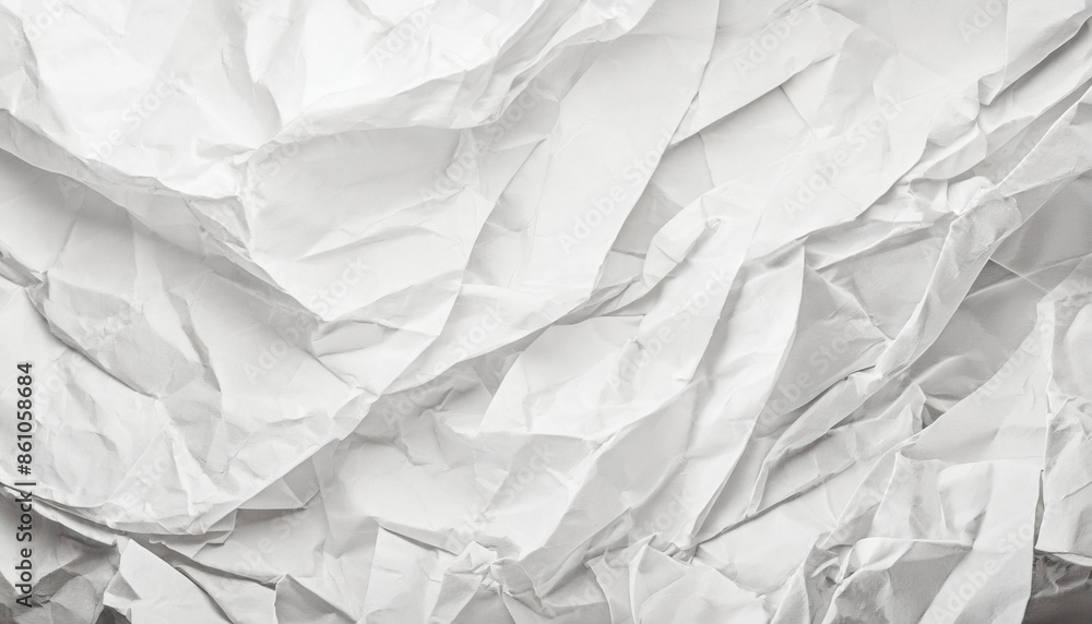 Obraz premium crumpled white paper texture background