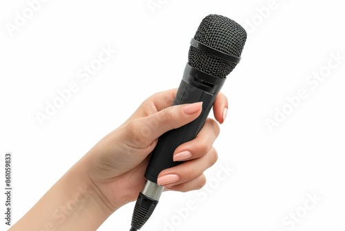 Hand Holding Microphone for Speaking Engagement