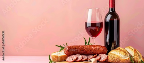 composition with wine,sausa...