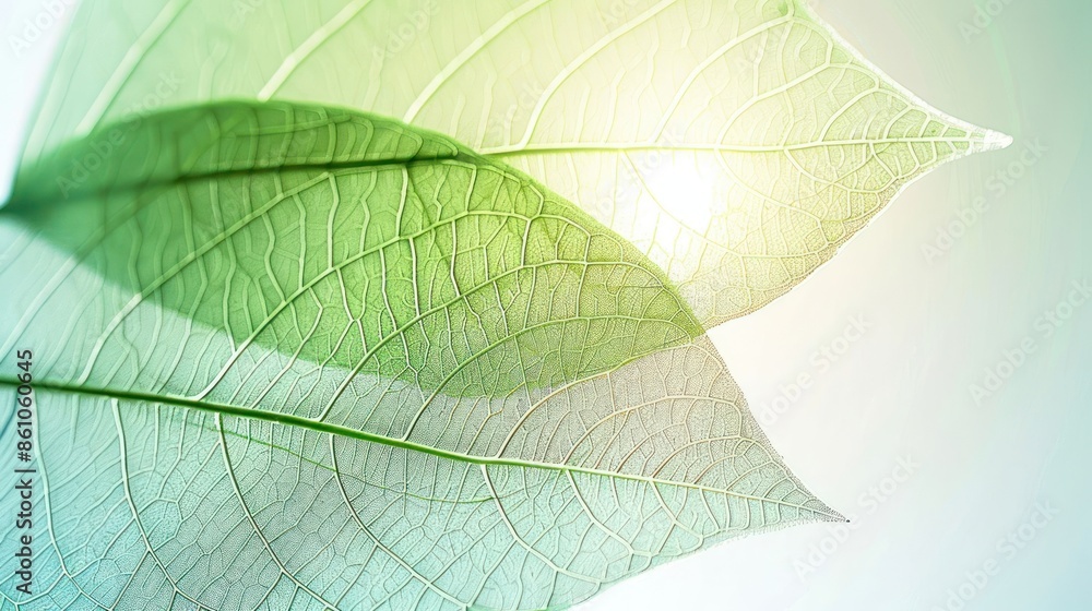 Obraz premium Soft green eco DNA from leaf structure