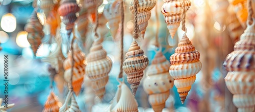 Seashell hanging decor in t...