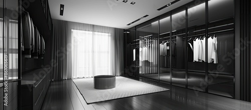fitting room in a modern in...