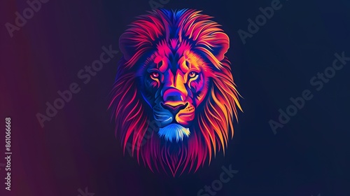 lion head vector Illustration.
