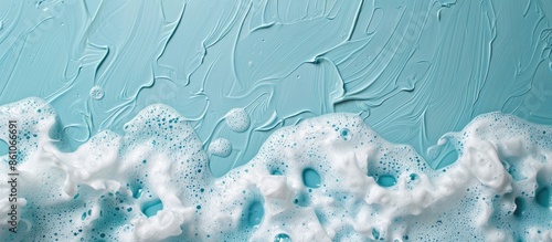 Foam from the tub over the ...