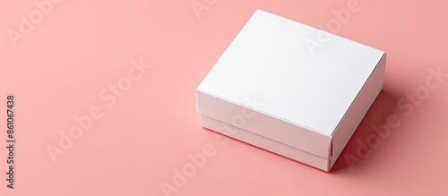 White cube box with top cov...