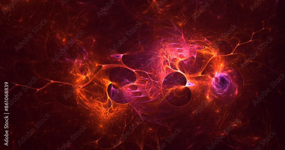 Fototapeta premium 3D manual rendering abstract technology fractal background. Its not AI Generatd illustration.