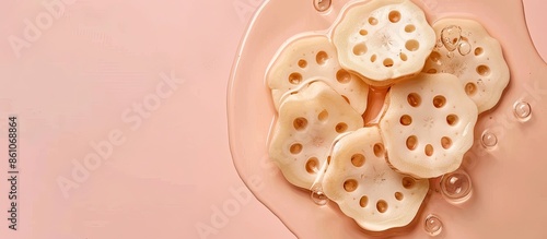 fresh lotus root Isolated o...