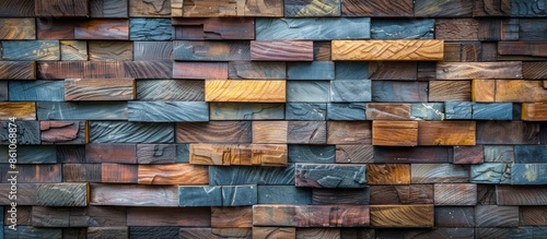 The design of wooden wall. ...