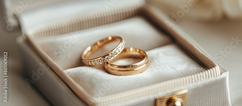Two golden wedding rings. C...