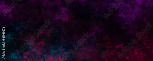 Aquamarine and pink Abstract Glowing Space Stars. Colorful watercolor background. Abstract blue purple and multicolor background texture. Abstract night sky space watercolor dark nebula universe art.