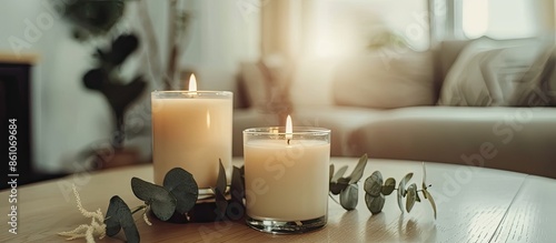 Handmade soy candles of uni...